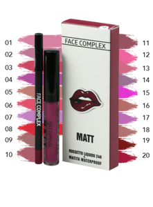 Rossetto lunga durata + matita kit face complex